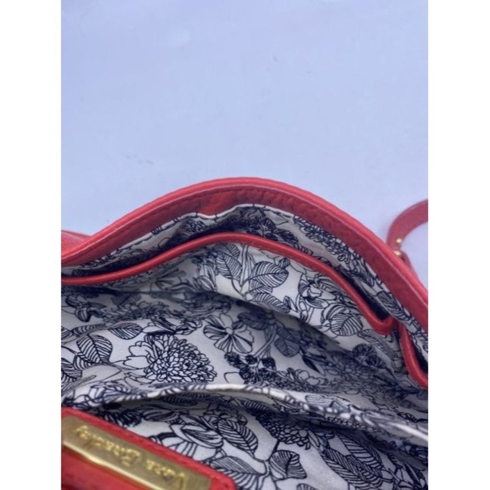 Vera Bradley Carson Saddle Red Leather Cross Body Bag - Picture 5 of 10